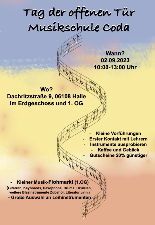 Muscodal Tag der offenen Tür an unserem Standort in der Dachritzstraße 9, 06108 ...